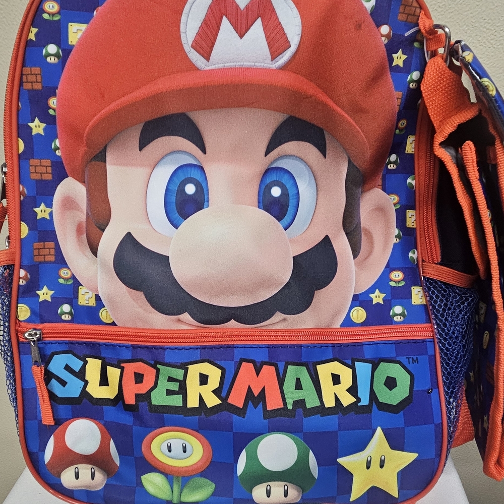 Nintendo Super Mario Kids Backpack - Blue and Red